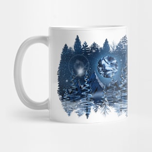 Cold Winter Night By Christmas Season Mug